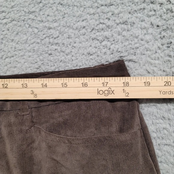 Christopher Banks Pants Womens 14 Brown Corduroy Flat Front Casual Pockets - Picture 13 of 14